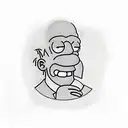 homer simpson tattoo design idea