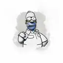 homer simpson tattoo design idea