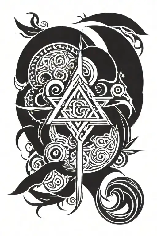 alpha et omega symbol tattoo design idea