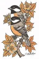 chickadee tattoo design idea