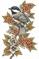 chickadee tattoo design idea