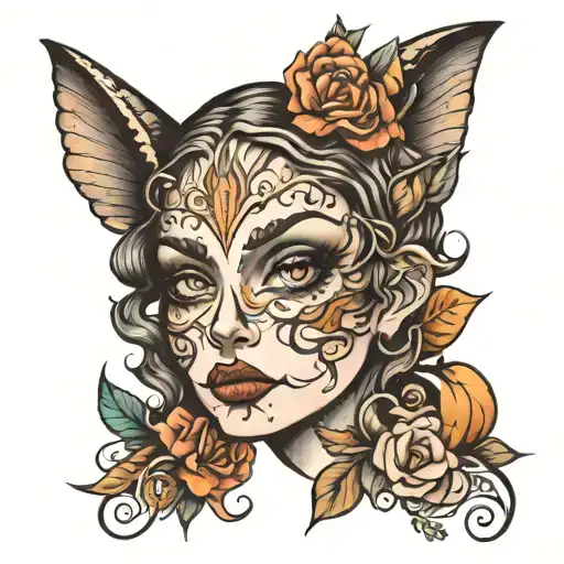 penny mourdant face tattoo design idea