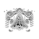 Surfboard with a wave-inspired pattern tattoo design idea