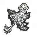 iceland vulcano exploinding tattoo design idea