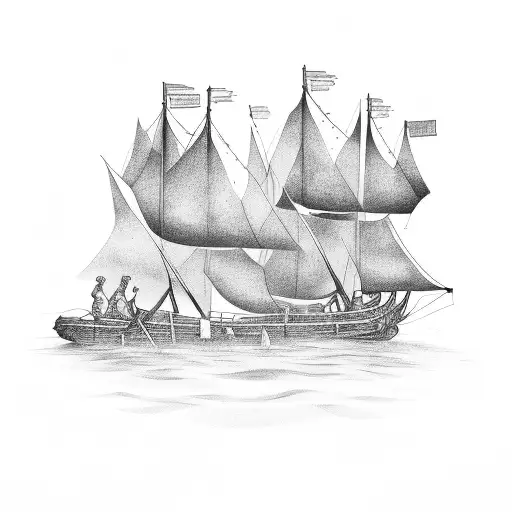 burn the boats tattoo design idea