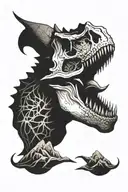 dinosaur skull tattoo design idea