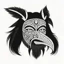 inuit mask tattoo design idea