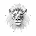 lion in a Indian style  tattoo design idea