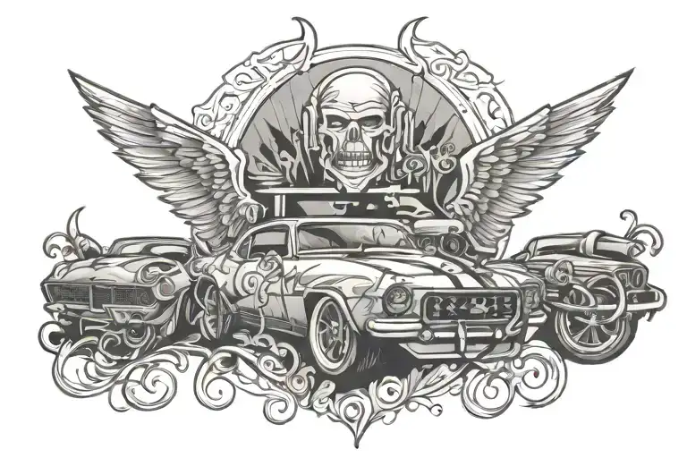 Camaro car tattoo design idea