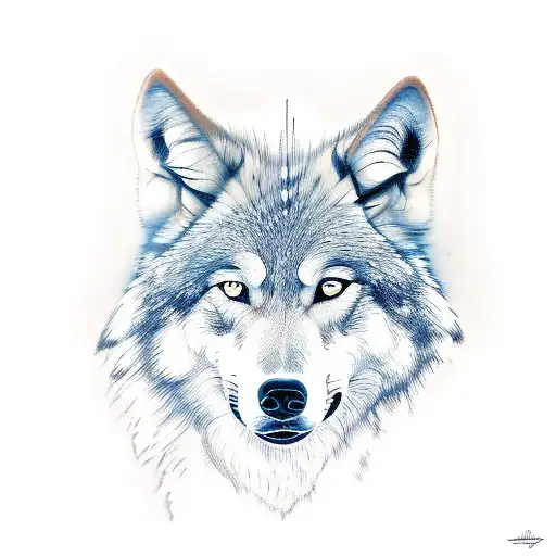Wolf tattoo design idea