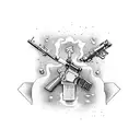 guns and 2nd amendment  tattoo design idea