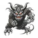 ONI demon tattoo design idea