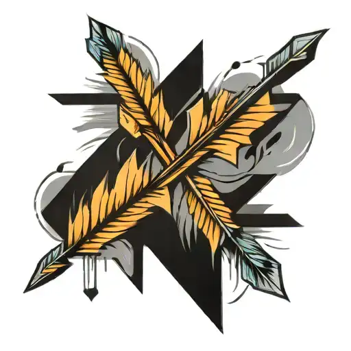 arrows crossed tattoo design idea