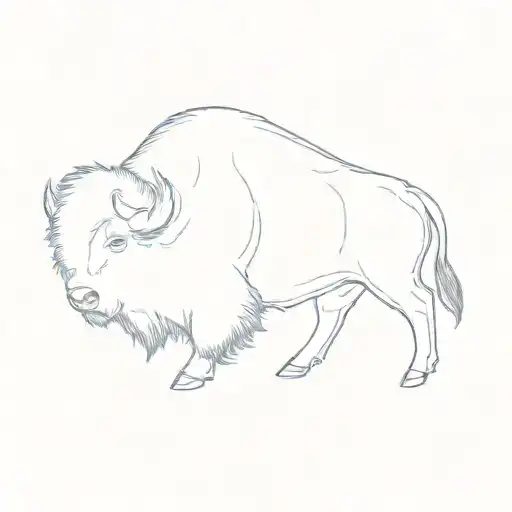 bison tattoo design idea
