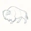 bison tattoo design idea