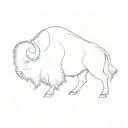 bison tattoo design idea