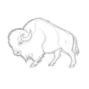 bison tattoo design idea
