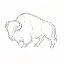 bison tattoo design idea