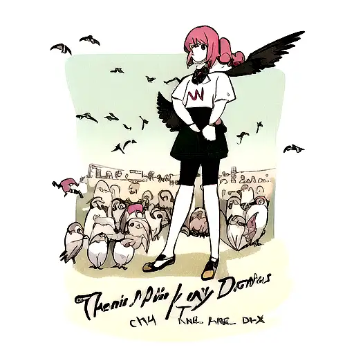 The name anna with legends never die in a cool front with birds and bats tattoo design idea