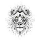 Lion and sun design tattoo design idea