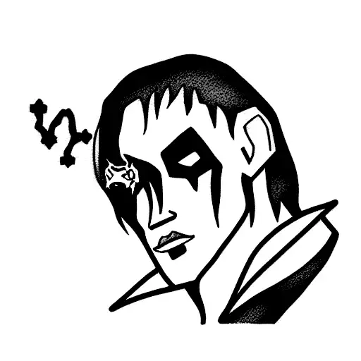 Lil peep Hellboy album tattoo design idea
