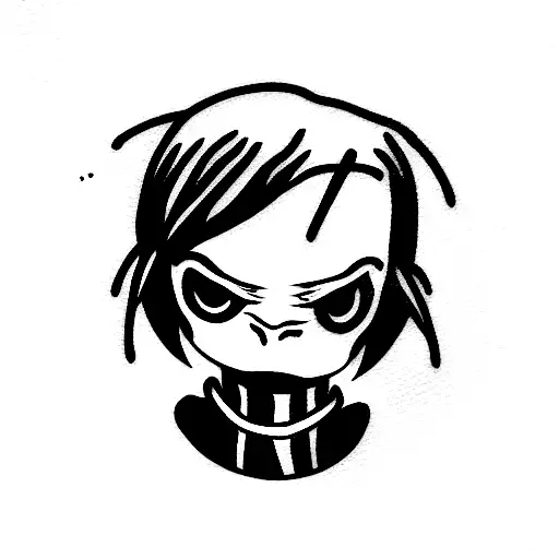 Lil peep Hellboy tattoo design idea