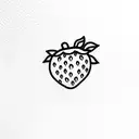 strawberry tattoo design idea