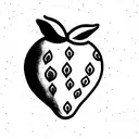 strawberry tattoo design idea