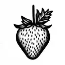strawberry tattoo design idea