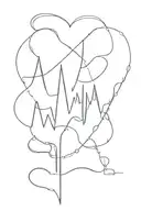 heart monitor flatline then beating again spelling Joel  tattoo design idea