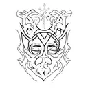 Croce con ali tattoo design idea