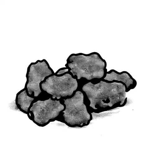 chicken nuggets tattoo design idea