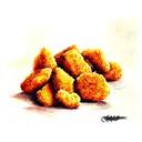 chicken nuggets tattoo design idea