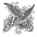 Elijah in cursive writing tattoo design idea