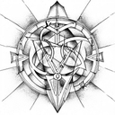 alchemy brimstone mercury tattoo design idea