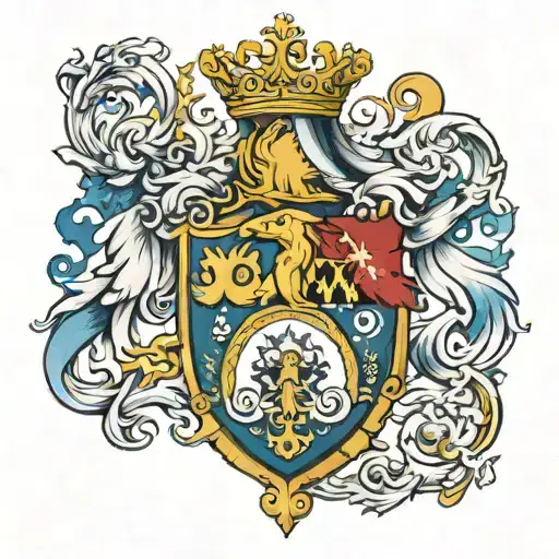 coat of arms royalty heraldry tattoo design idea