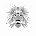 Sikh warrior lion  tattoo design idea