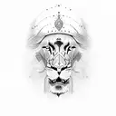 Sikh warrior lion  tattoo design idea