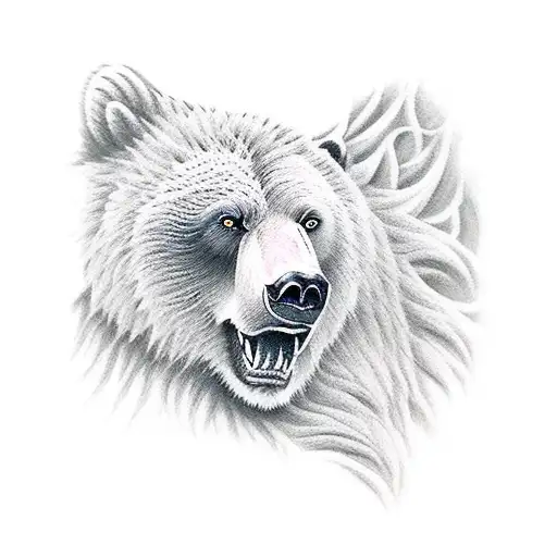 bear wolf lion tattoo design idea