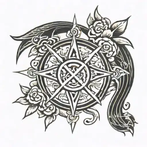 Christian chi rho tattoo design idea
