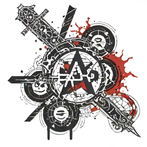 Christian chi rho tattoo design idea