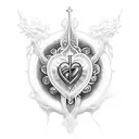 Sacred Heart tattoo design idea