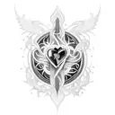 Sacred Heart tattoo design idea