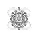 bohemian gypsy style witchy western flower tattoo design idea