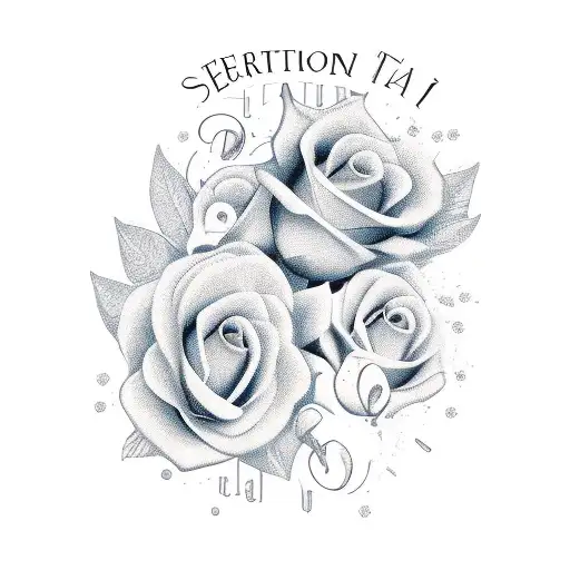 serotonin formula with flowers tattoo design idea