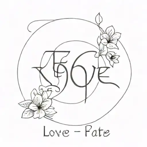love fate tattoo design idea