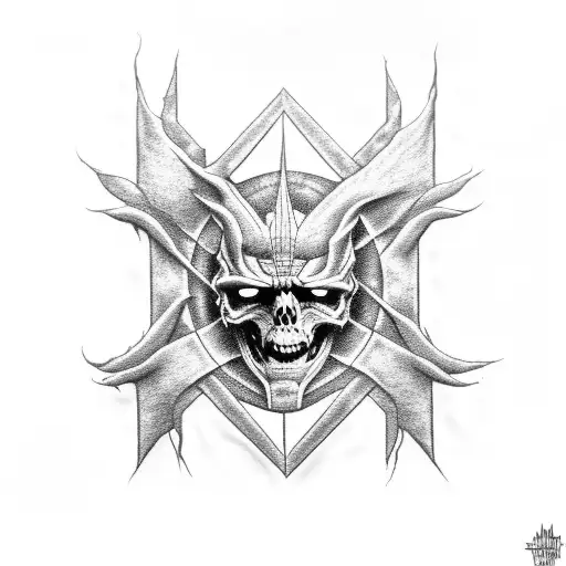 metallica and tool band logos mixed tattoo design idea