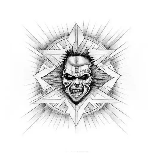 metallica and tool band logos mixed tattoo design idea