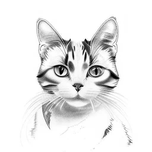Calico cat tattoo design idea