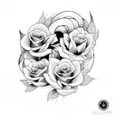 cobra e flores tattoo design idea